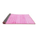 Sideview of Abstract Pink Contemporary Rug, con313pnk