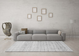 Machine Washable Abstract Gray Contemporary Rug in a Living Room,, wshcon313gry