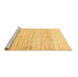 Sideview of Machine Washable Abstract Brown Contemporary Rug, wshcon313brn