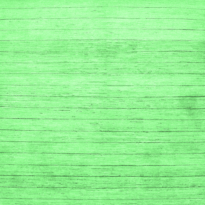 Square Machine Washable Abstract Emerald Green Contemporary Area Rugs, wshcon313emgrn