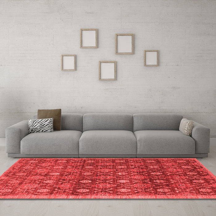 Contemporary Red Washable Rugs
