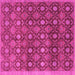 Square Abstract Pink Contemporary Rug, con314pnk