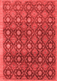 Abstract Red Contemporary Rug, con314red