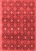 Abstract Red Contemporary Area Rugs