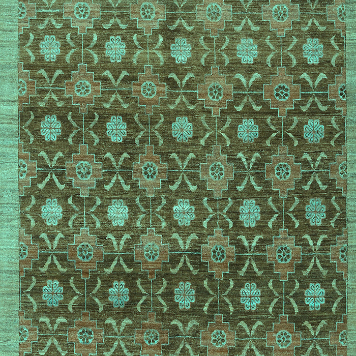 Abstract Turquoise Contemporary Rug, con314turq