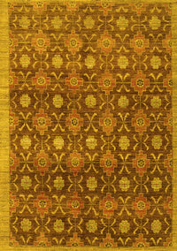 Abstract Yellow Contemporary Rug, con314yw