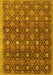 Abstract Yellow Contemporary Rug, con314yw