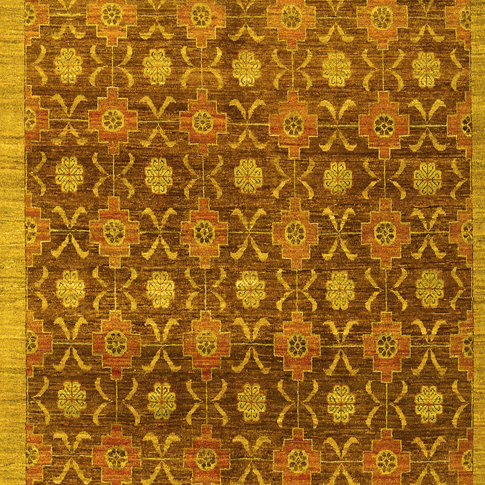 Abstract Yellow Contemporary Rug, con314yw