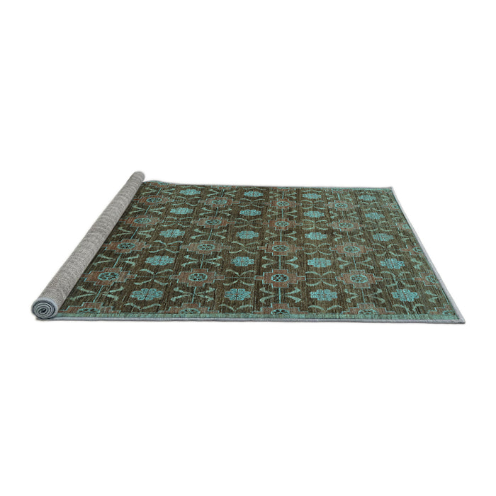Sideview of Machine Washable Abstract Light Blue Contemporary Rug, wshcon314lblu