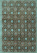 Abstract Light Blue Contemporary Rug, con314lblu