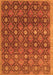 Serging Thickness of Machine Washable Abstract Orange Contemporary Area Rugs, wshcon314org