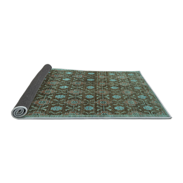 Sideview of Abstract Light Blue Contemporary Rug, con314lblu