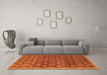 Machine Washable Abstract Orange Contemporary Area Rugs in a Living Room, wshcon314org