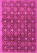 Machine Washable Abstract Pink Contemporary Rug, wshcon314pnk