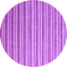 Round Machine Washable Abstract Purple Contemporary Area Rugs, wshcon315pur