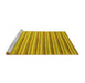 Sideview of Machine Washable Abstract Yellow Contemporary Rug, wshcon315yw