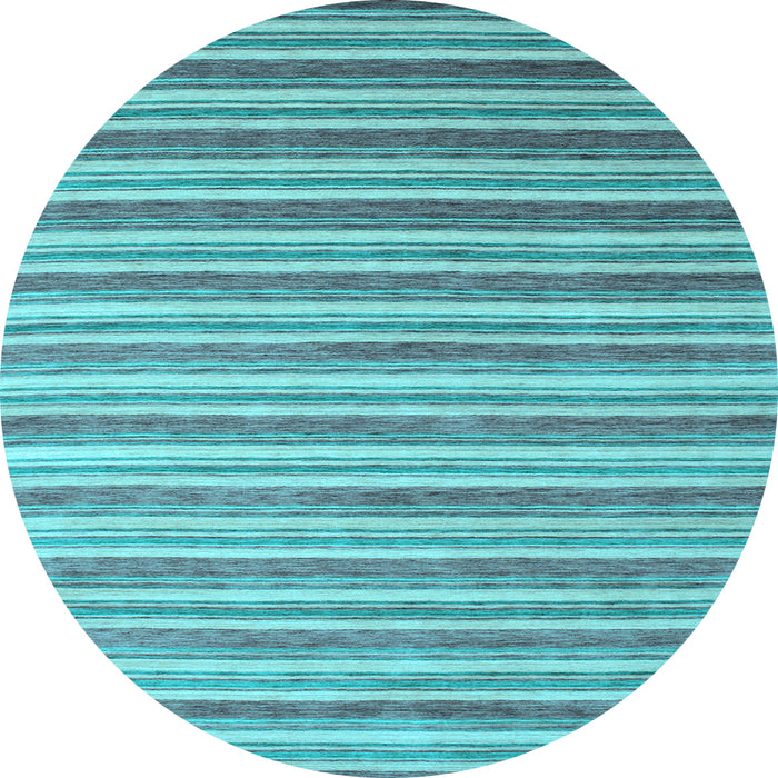 Round Abstract Light Blue Contemporary Rug, con315lblu