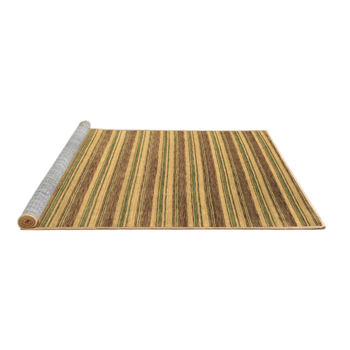 Sideview of Machine Washable Abstract Brown Contemporary Rug, wshcon315brn