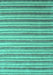 Machine Washable Abstract Turquoise Contemporary Area Rugs, wshcon315turq