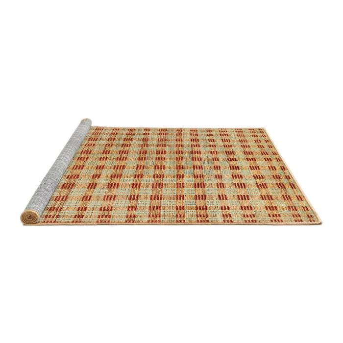 Serging Thickness of Machine Washable Contemporary Orange Rug, wshcon316