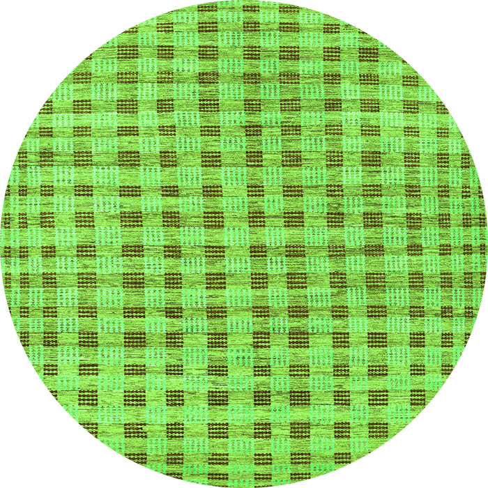 Square Abstract Green Contemporary Rug, con316grn