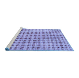Sideview of Machine Washable Abstract Blue Contemporary Rug, wshcon316blu