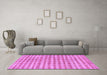 Machine Washable Abstract Purple Contemporary Area Rugs in a Living Room, wshcon316pur