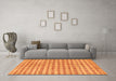 Machine Washable Abstract Orange Contemporary Area Rugs in a Living Room, wshcon316org