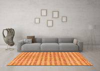 Machine Washable Abstract Orange Contemporary Rug, wshcon316org