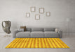 Machine Washable Abstract Yellow Contemporary Rug in a Living Room, wshcon316yw