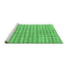 Sideview of Machine Washable Abstract Emerald Green Contemporary Area Rugs, wshcon316emgrn