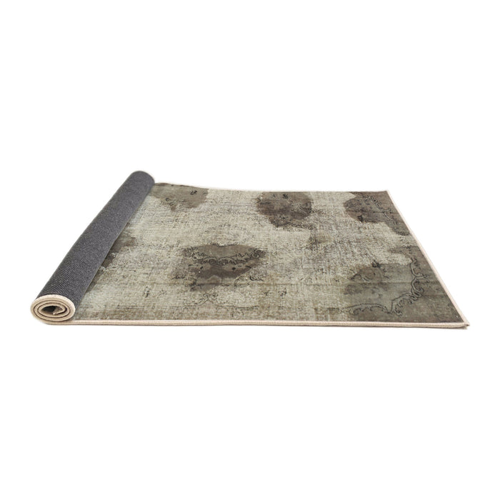 Thickness of Contemporary Khaki Green Modern Rug, con317