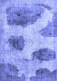 Abstract Blue Contemporary Rug, con317blu