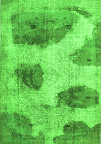 Abstract Green Contemporary Rug, con317grn