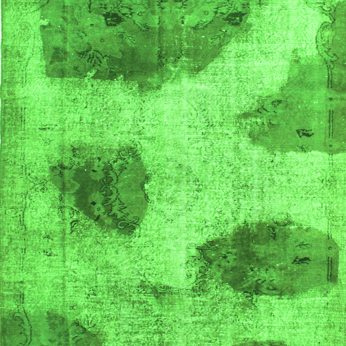 Abstract Green Contemporary Rug, con317grn