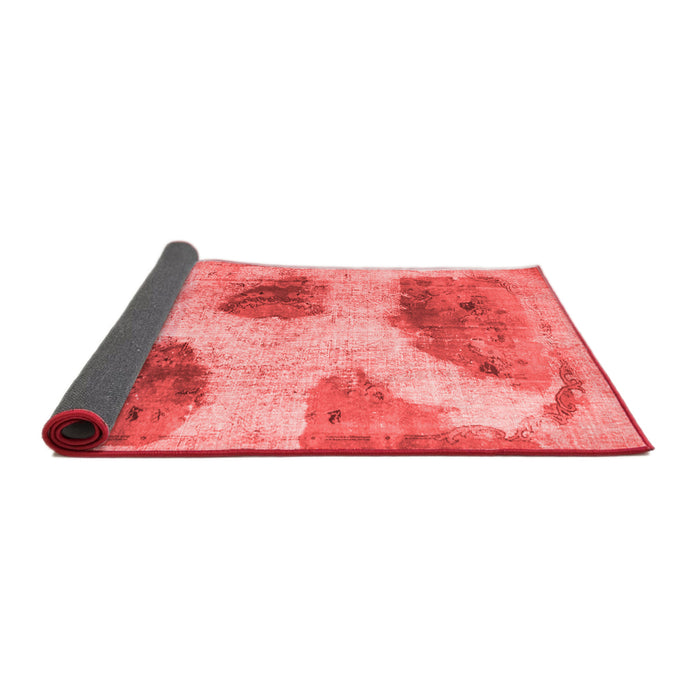 Abstract Red Contemporary Area Rugs