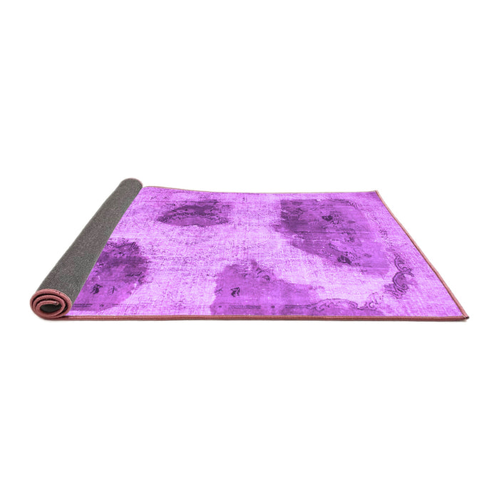 Sideview of Abstract Purple Contemporary Rug, con317pur