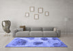 Machine Washable Abstract Blue Contemporary Rug in a Living Room, wshcon317blu