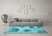 Machine Washable Abstract Light Blue Contemporary Rug in a Living Room, wshcon317lblu