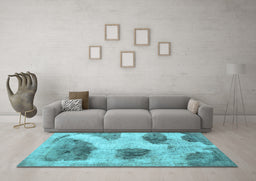Machine Washable Abstract Light Blue Contemporary Rug in a Living Room, wshcon317lblu