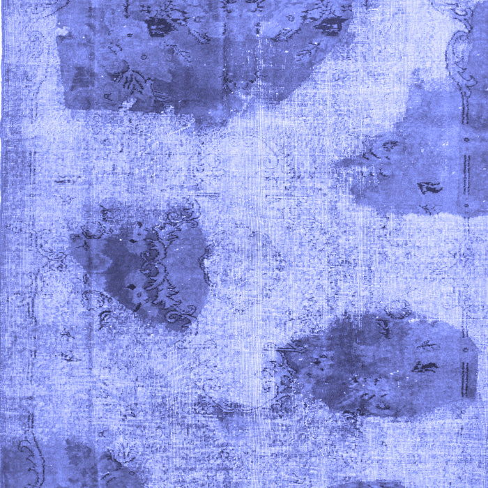 Machine Washable Abstract Blue Contemporary Rug, wshcon317blu