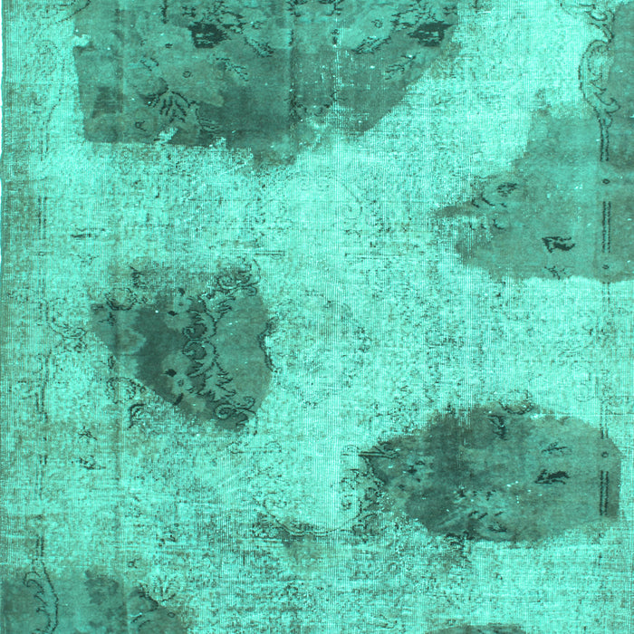 Machine Washable Abstract Turquoise Contemporary Area Rugs, wshcon317turq