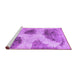 Sideview of Machine Washable Abstract Purple Contemporary Area Rugs, wshcon317pur