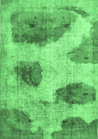 Abstract Emerald Green Contemporary Rug, con317emgrn