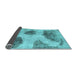 Sideview of Abstract Light Blue Contemporary Rug, con317lblu