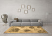 Machine Washable Abstract Brown Contemporary Rug in a Living Room,, wshcon317brn