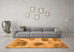 Machine Washable Abstract Orange Contemporary Area Rugs in a Living Room, wshcon317org