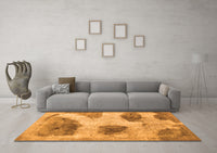 Machine Washable Abstract Orange Contemporary Rug, wshcon317org