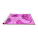 Sideview of Machine Washable Abstract Pink Contemporary Rug, wshcon317pnk