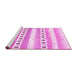 Sideview of Machine Washable Solid Pink Modern Rug, wshcon318pnk